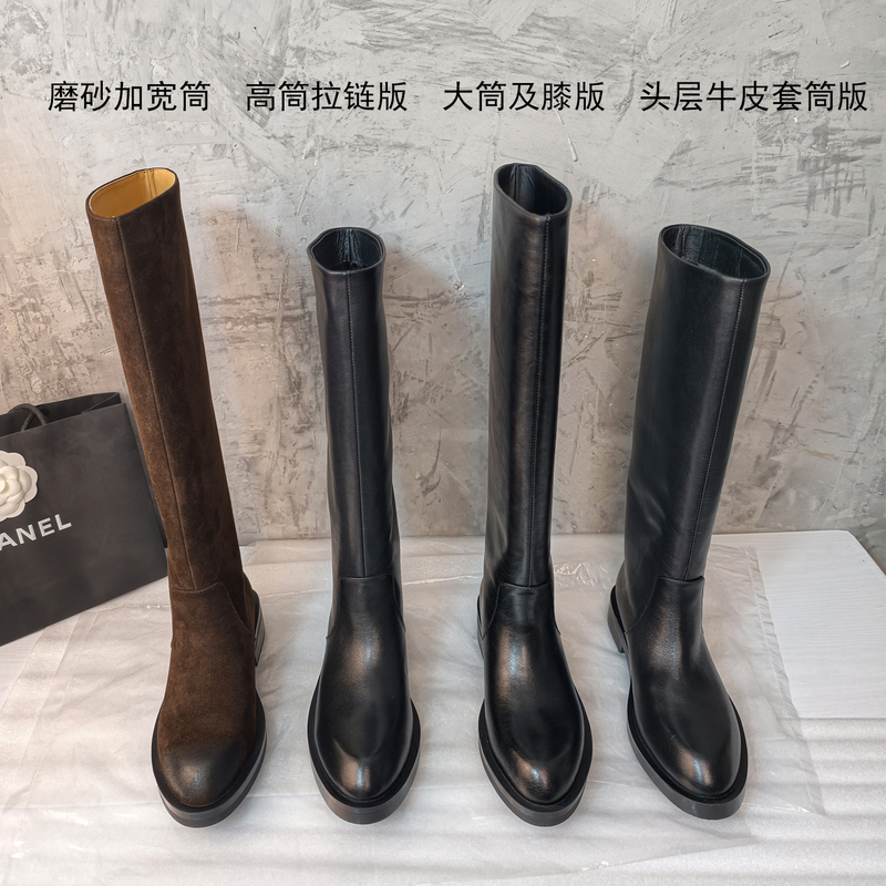 【Leg Slimming Magic】Extra Wide Calf Long Boots for Women, Knee-High, Slimming Legs, Plus Size, Thick Legs, Genuine Leather Boots, Riding Boots