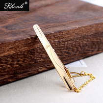 Gold water lotus tie clip Mens collar clip Mens shirt tie clip Interview formal shirt clip Business mens