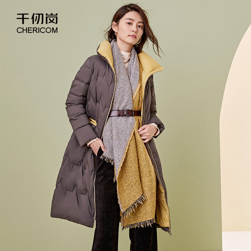 one thousand Feet in the middle of the autumn and winter stand in the middle of the winter The long section of the Anti Season Woman Comfort Display of the Comfortable Display of the Lean Jacket Anti-Season Down Jacket-Taobao