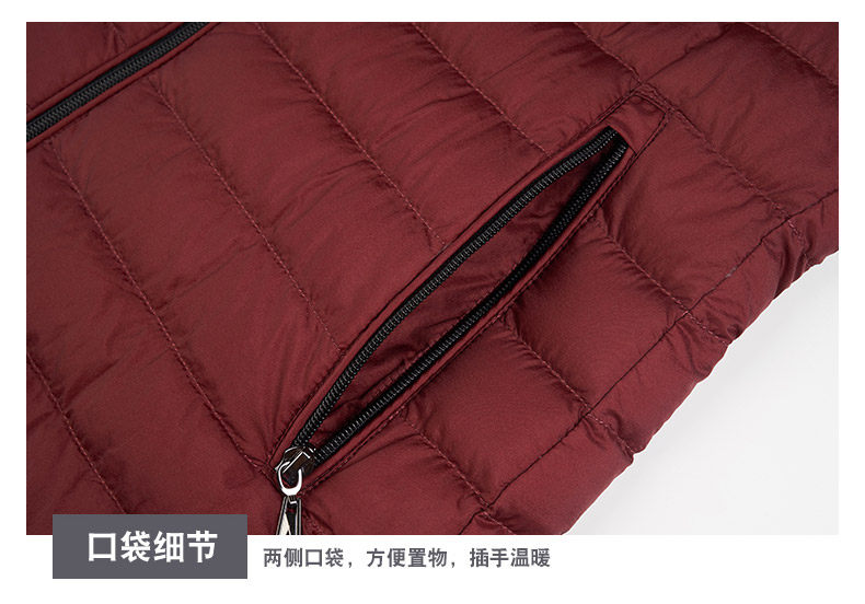 千仞岗 女士中长款羽绒服 90%含绒量 图8
