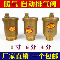Brass automatic vent valve tap water heating piping bleed valve 46 1 inch DN20 straight row 1 6mpa