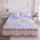 mô hình mạng đỏ ren băng lụa mat ba mảnh gấp giường váy phong cách bedspread 1.8m đôi mùa hè ghế lạnh - Thảm mùa hè