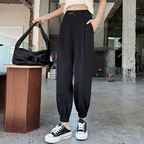 Plum cooked with black bunches leggings casual pants children thin waist hollowed-out design relaxed 100 hitch pants summer