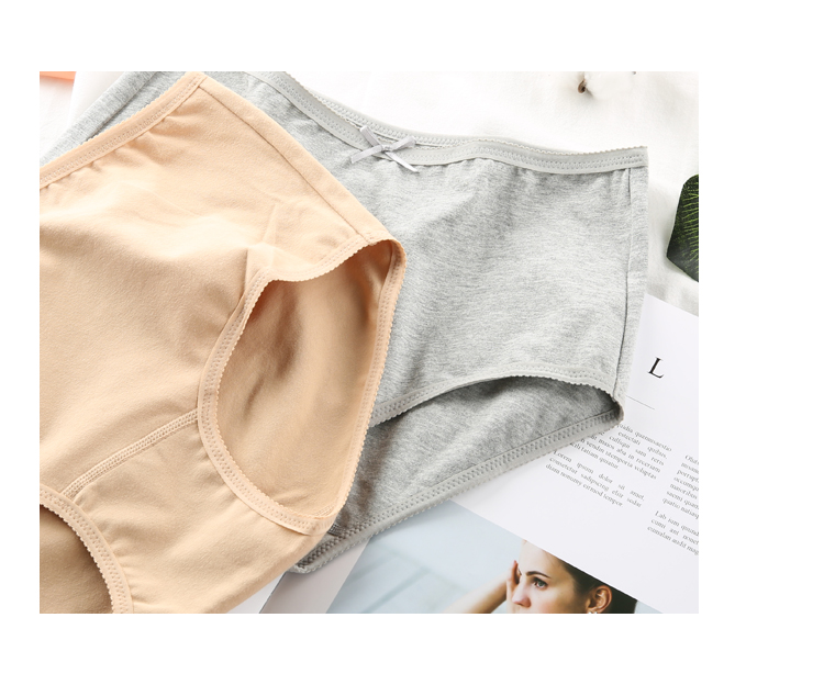Đồ lót nữ chính hãng Plymouth cotton cotton co giãn cao eo nhỏ boxer tóm tắt tuổi trung niên mẫu đơn giản 21605 quần lót cạp cao