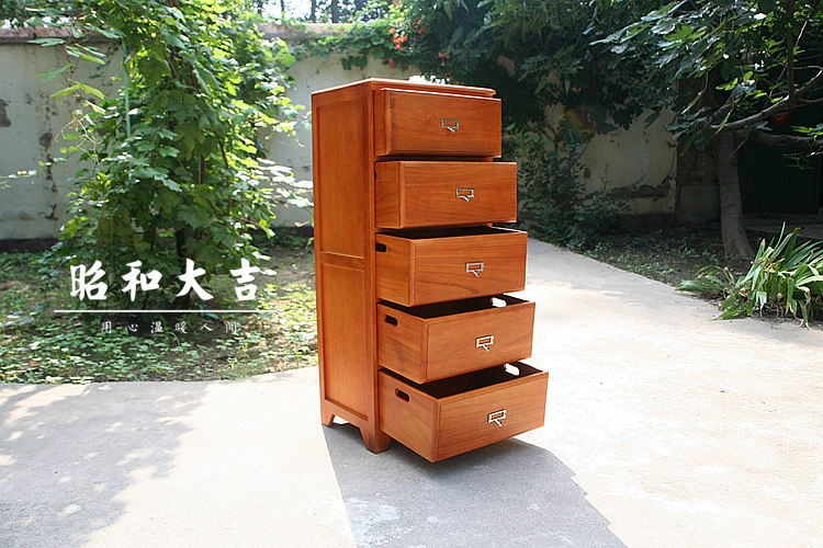 Xuất khẩu ngoại thương sang Nhật Bản Gỗ rắn paulownia Đồ nội thất phong cách cổ điển đơn giản theo phong cách Nhật Bản Lưu trữ tạp phẩm Ngăn kéo Rương ngăn kéo - Buồng