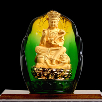 Yingyun Pavilion Puxian Bodhisattva glazed gold body statue ornaments belong to the snake dragon golden life Buddha patron god Buddha