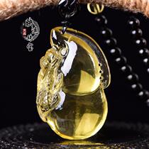 Gift citrine pendant gourd luck brave pendant mens fortune pixiu fu lu zeng wang Qing necklace pendant