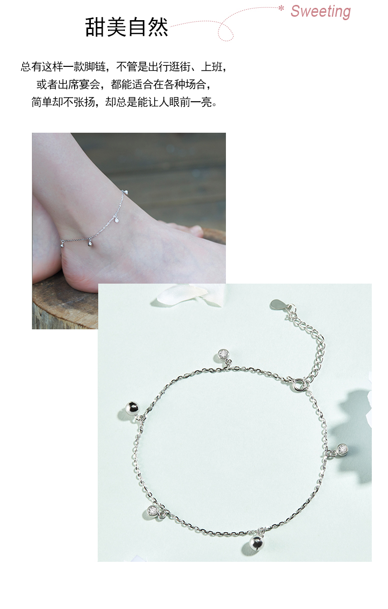 Bracelet de cheville Femme en Argenterie - Ref 3104873 Image 14