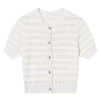 Goodland 2024 new summer two-color gauze knitted cardigan