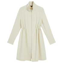 YINER Yiner 2024 new autumn holiday Prague silhouette waist mid-length coat stand collar windbreaker