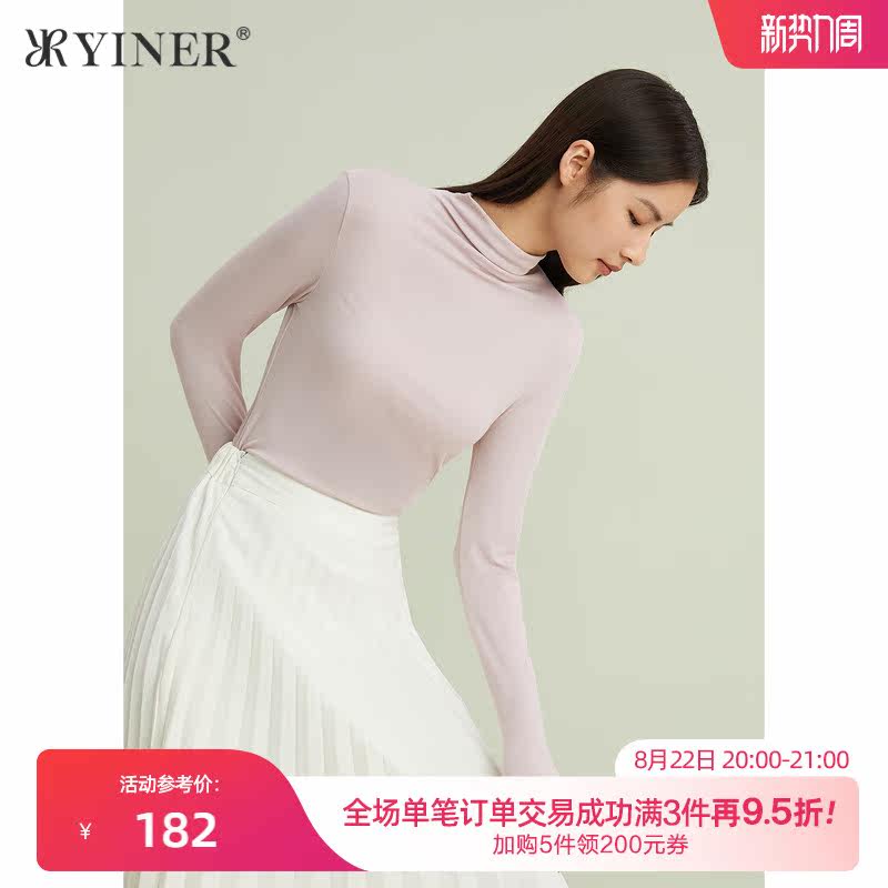 Soundtrack YINERlife2021 autumn and winter new heating clothes woman to be slim and high collar bottom-shirt blouse