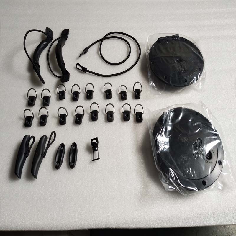 Rafting Diving Beach Boat Paddle Leather Canoeing Accessories 3 People Boat Accessories Cabin Cover Fishing Rod Socket Basic set of equipment