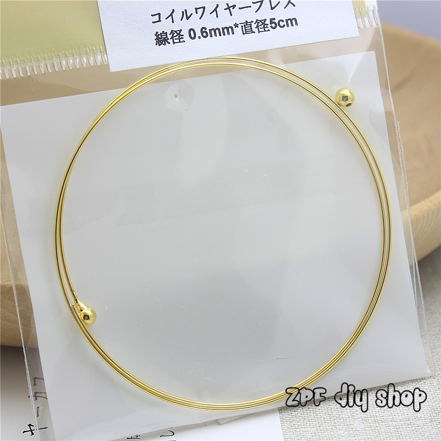 DIY bracelet accessories Japan imported jewelry making materials Guihe kiwa diameter 6CM two-ring open bracelet