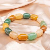 Natural jade colorful candy bucket beads beaded bracelets for men and women