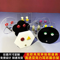  Japanese minimalist transparent vertical earrings display stand creative jewelry earrings storage jewelry table photo props