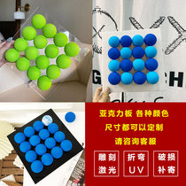  Klein blue three-dimensional ball decorative painting handmade diy black and white acrylic board small red book with the same decoration with customization