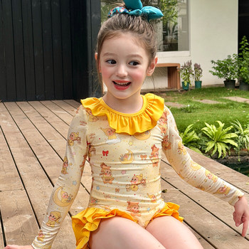 Gardenia girls' summer cartoon swimsuit ປ້ອງກັນແສງແດດ
