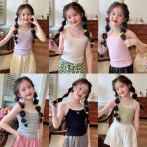 Gardenias Growth Notes Childrens Clothes Girls Fashionable Modal Thin Small Suspender Summer Childrens Baby Outer Wear Vest
