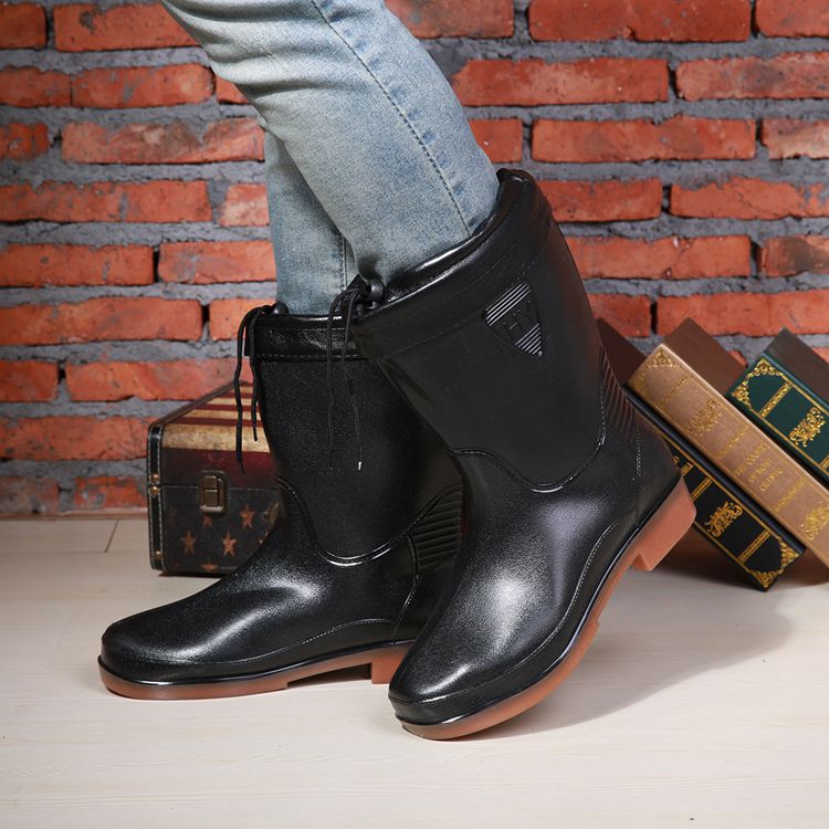 Chaussures - bottes caoutchouc homme pour hiver - semelle tendon - Ref 973908 Image 5
