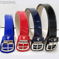 Sports Bright Leather Strap Adult Teen Baseball Softball Belt Lacquered Leather Sport Belt Leather Strap Head Shearer