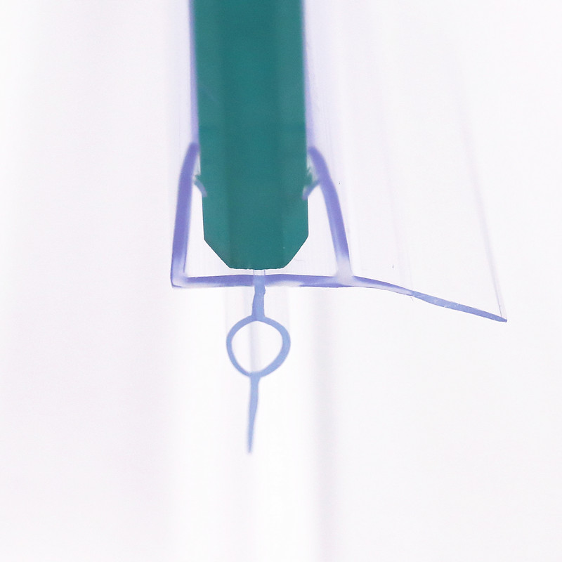 Shower room glass door bottom water bar open door waterproof strip PVC shaped seal strip rubber strip guide water