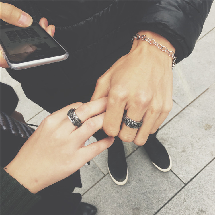 Bague mixte ALOVE STORE en Acier au titane - Ref 3087135 Image 1
