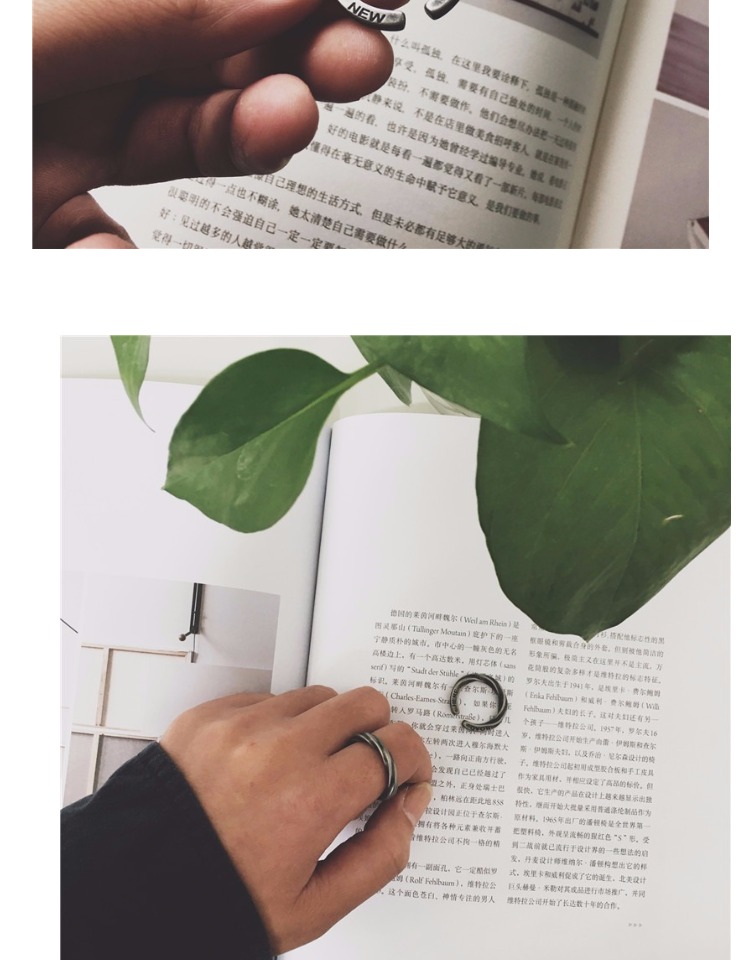 Mobius retro hipster couple nhẫn titan thép cá tính mở thời trang núm nhẫn thủy triều quà tặng sinh viên nhẫn đồng xu
