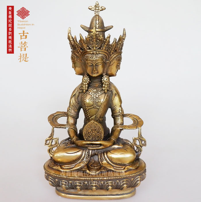 (Ancient Bodhi)Tibetan solemn pure copper Day Buddha Statue (Piluzana Buddha) Shakyamuni Buddha 