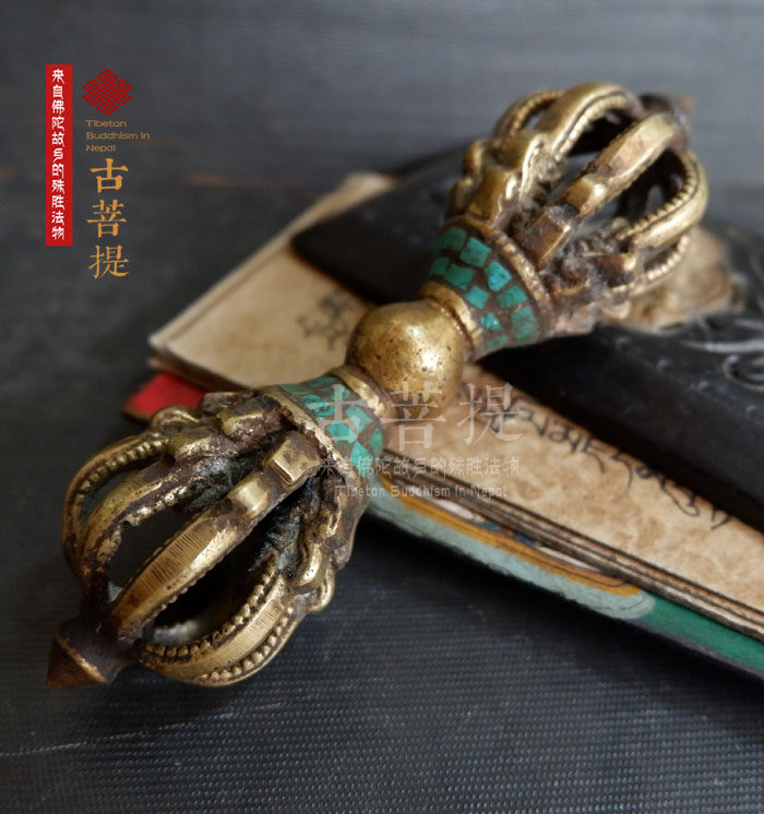 {Luojiayuan} Nepal imported turquoise nine-strand pure copper diamond pestle ornaments for holding