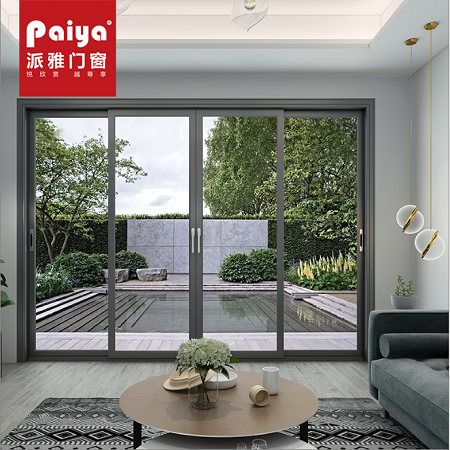 Paiya Paiya doors and windows Yinfeng second generation two-rail aluminum alloy sliding door soundproof door Outdoor balcony door customization