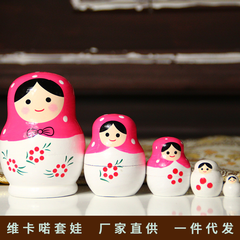 Cover Va Russia Features Five Floors Princess Dolls Cute Children Toys Birthday Gifts Creative Pendulum Wooden 