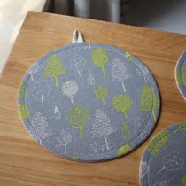Grove Nordic round cotton insulation mat pot mat bowl mat cotton linen fabric hand coaster tea mat
