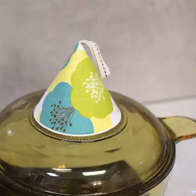 Japanese Triangle pot hat pot grab cute handmade fabric heat-proof insulation pot ear glove clip kitchen tools