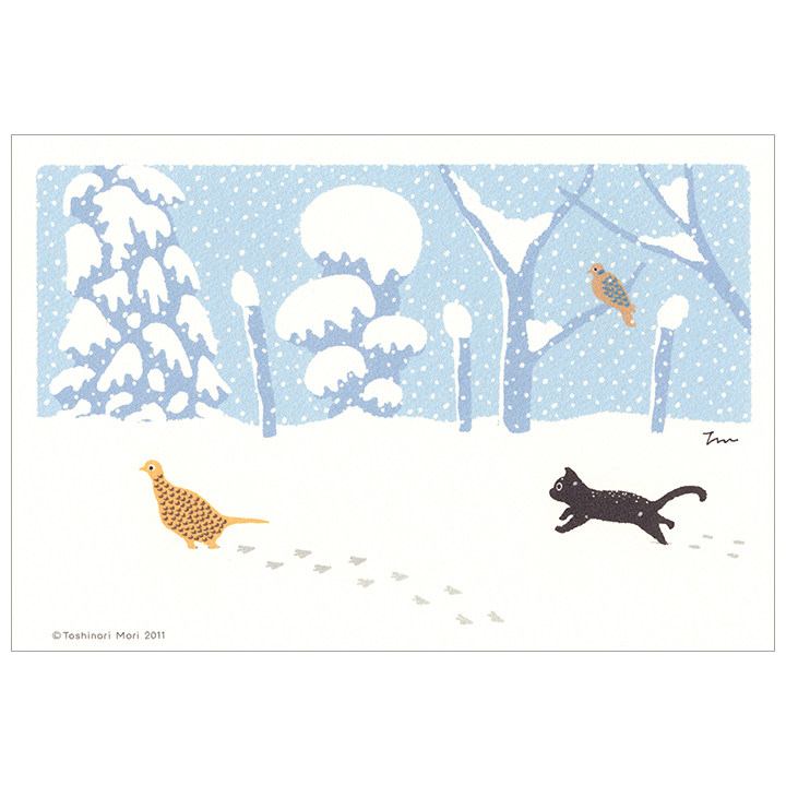 (PART TIME) Japanese Hostel Cat Postcard Season View A 