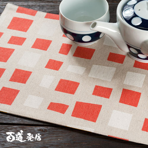 Japanese made Broadway letters valo cotton linen mat tea mat 