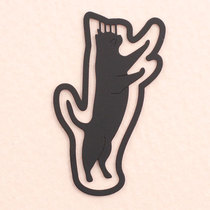 (ね time) Japanese black cat bookmark metal pin seek attention 1