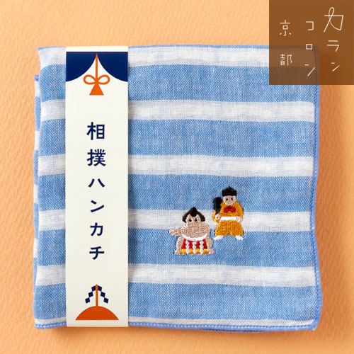 (Japan) Japanese Embroidered Sumo Cotton Yarn Handler Parix and Xingsi
