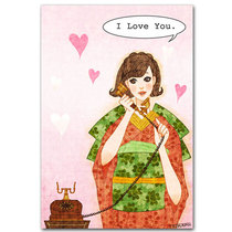 And Tao Leupright Flower Little Spring Grand Romantic Teenage Girl Illustrations Postcard I LOVE YOU 1