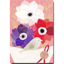 (and Tao Lex Mieze color) Japanese made collage and postcard flower bouquet 1