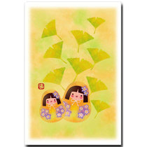 Japanese system and Daule and Wind CG collage postcard Gingko 1