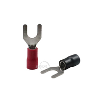 Car Bench Power Cord Wiring Cold Press Terminals RV3 5-6 Copper Nose Plug Pair Forked Red Copper U Shaped Clips