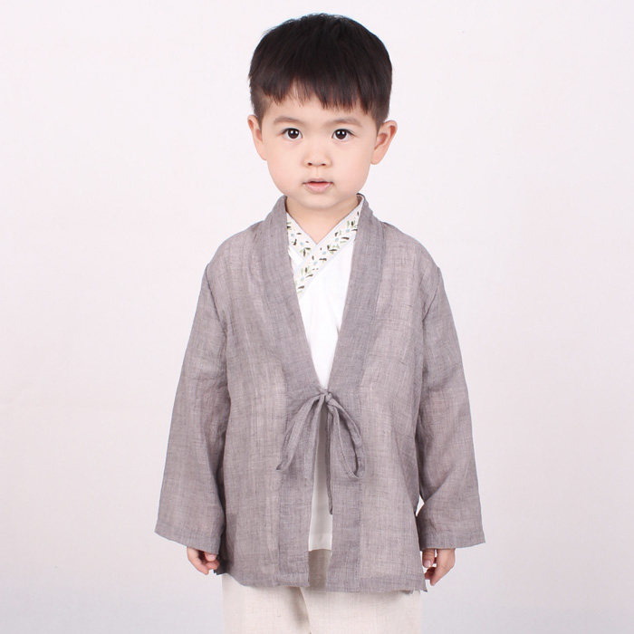 Boys' sunscreen clothing summer clothes children's cardigan baby coat middle and small children's monk clothing light and breathable sunscreen clothing