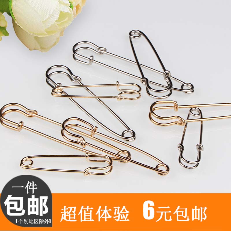 Hand-made brooch shawl sweater fixed clothes dual-purpose alloy simple and safe all-match brooch large decorative pin