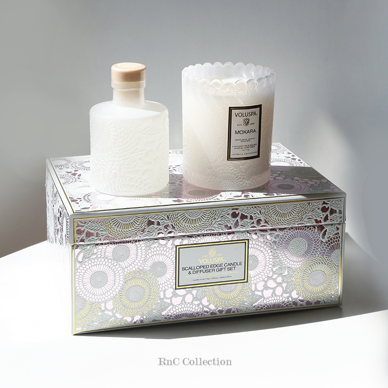 American Voluspa Camellia series Lace cup Candle Fire-free aromatherapy fragrance gift box set Holiday gift