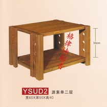 Jazz rack Yuansu single two-layer solid wood audio cabinet power amplifier equipment hifi cabinet (freight collect)