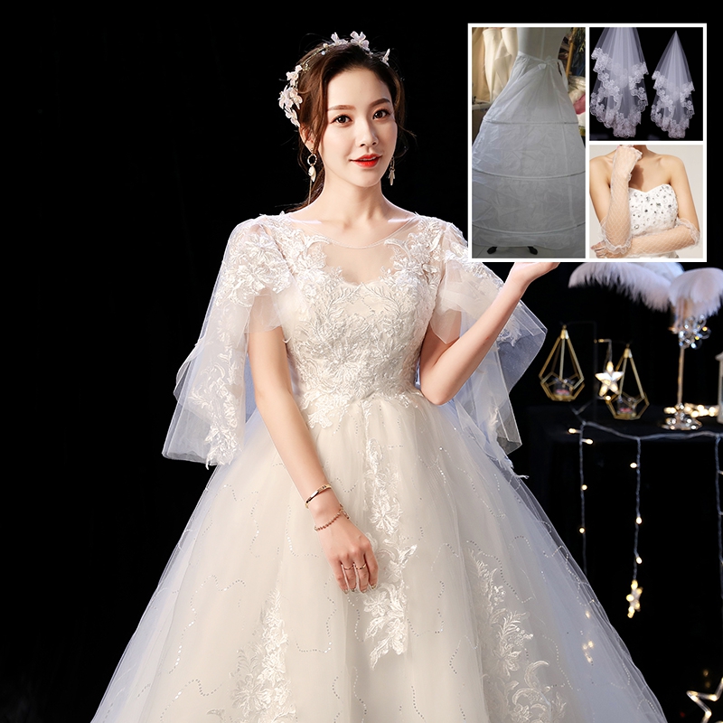  S+White wedding dress Qi and 3 -piece set 097   + $3.14 