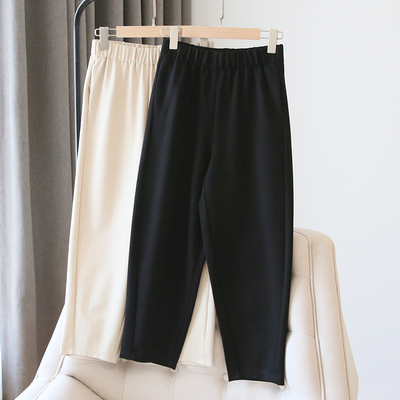 针织哈伦裤女宽松显瘦春秋九分老爹裤子潮