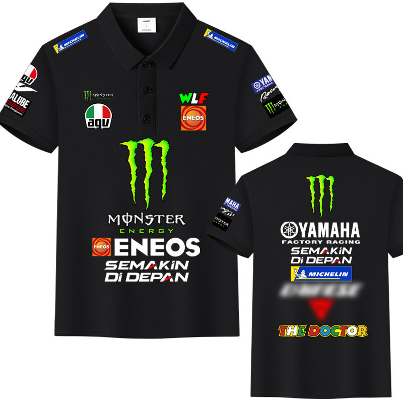 Ice Silk Cotton Polo Shirt Short-Sleeved T-Shirt Motogp Factory Team Yamaha R1M Rossi Motorcycle Training Motorcycle Racing Suit Ice Silk Cotton Polo Shirt Short-Sleeved T-Shirt Motogp Factory Team Yamaha R1M Rossi Motorcycle Training Motorcycle Racing Suit