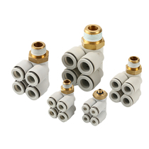 Threaded double set of five ventilation tubes quick-change joints KQ2ZD 04 06 08 10 10 01S 12-M5 01S 02S 03S 03S