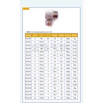 Copper nickel-plated lock female quick screw joint bend copper PL4-M5 PL4-M6 6-01 8-02 10-03 quick joint